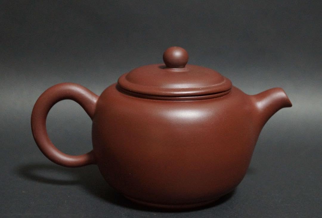 煎茶道具　中国宜興　紫砂　急須 茶壺　在銘 中国 宜興紫砂 朱泥 茶壺 蓋壺 在銘 煎茶道具